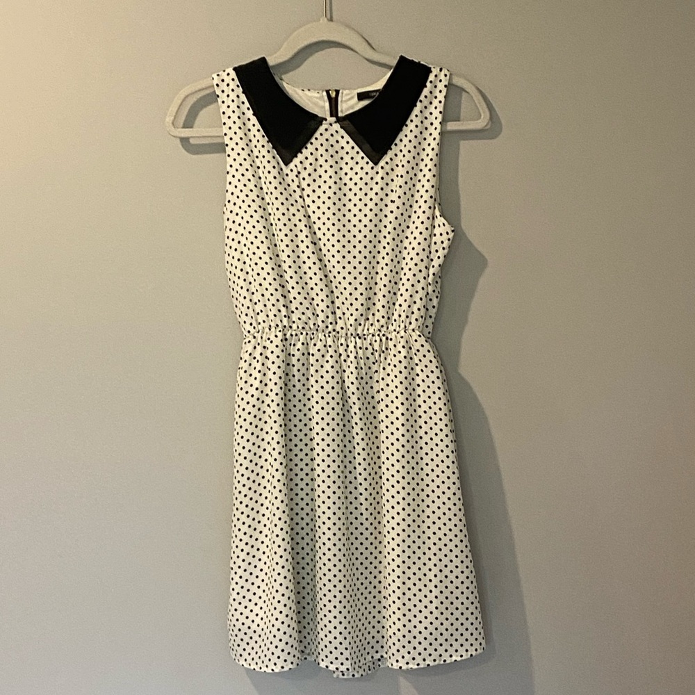 Forever 21, Polka dot dress, white and black